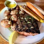 Sockeye salmon dinner plate