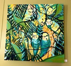 Flock of Yellow and Teal by John Kowalczyk