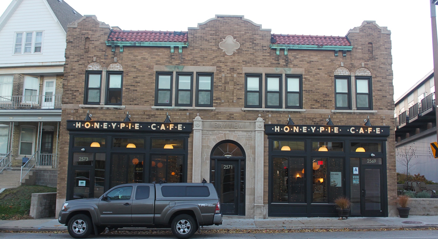 Exterior of Honeypie Cafe on Kinnickinnic Avenue